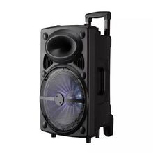 Load image into Gallery viewer, Portable Sound Amplifier 15inch Bluetooth Karaoke Speaker with Wireless Microphone Set Outdoor Trolley Battery High Power
